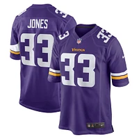 Maillot de joueur jeu Nike Aaron Jones violet Minnesota Vikings pour hommes