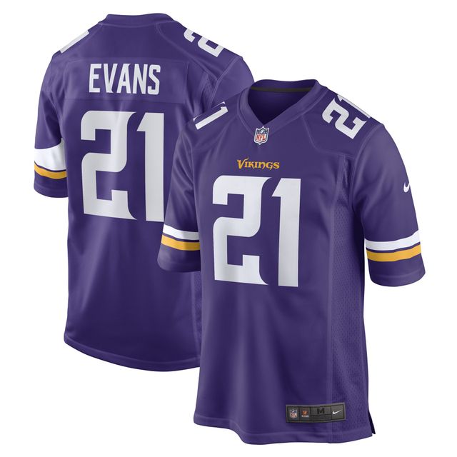 Maillot Nike Akayleb Evans pour homme, violet, joueur de jeu des Vikings du Minnesota