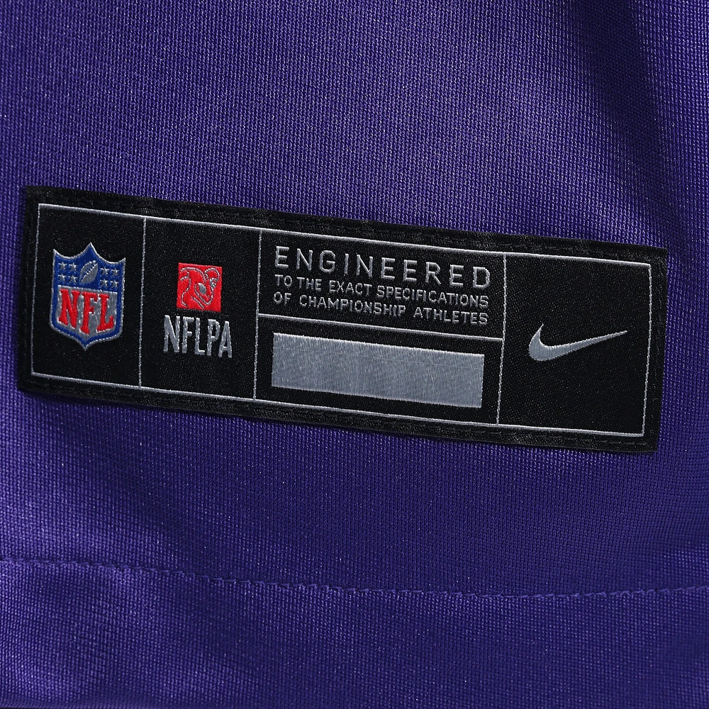 Maillot de match Nike Andrew Booth Jr. pour homme des Vikings du Minnesota, violet