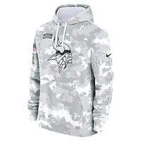 Men's Nike Arctic Camo Minnesota Vikings 2024 Salute to Service Club Fleece Pullover Hoodie