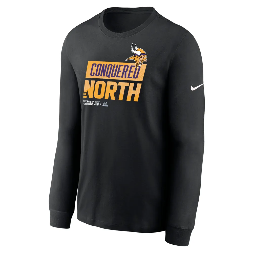 Nike Men's Nike Black Minnesota Vikings 2022 NFC North Division Champions  Locker Room Trophy Collection Long Sleeve T-Shirt