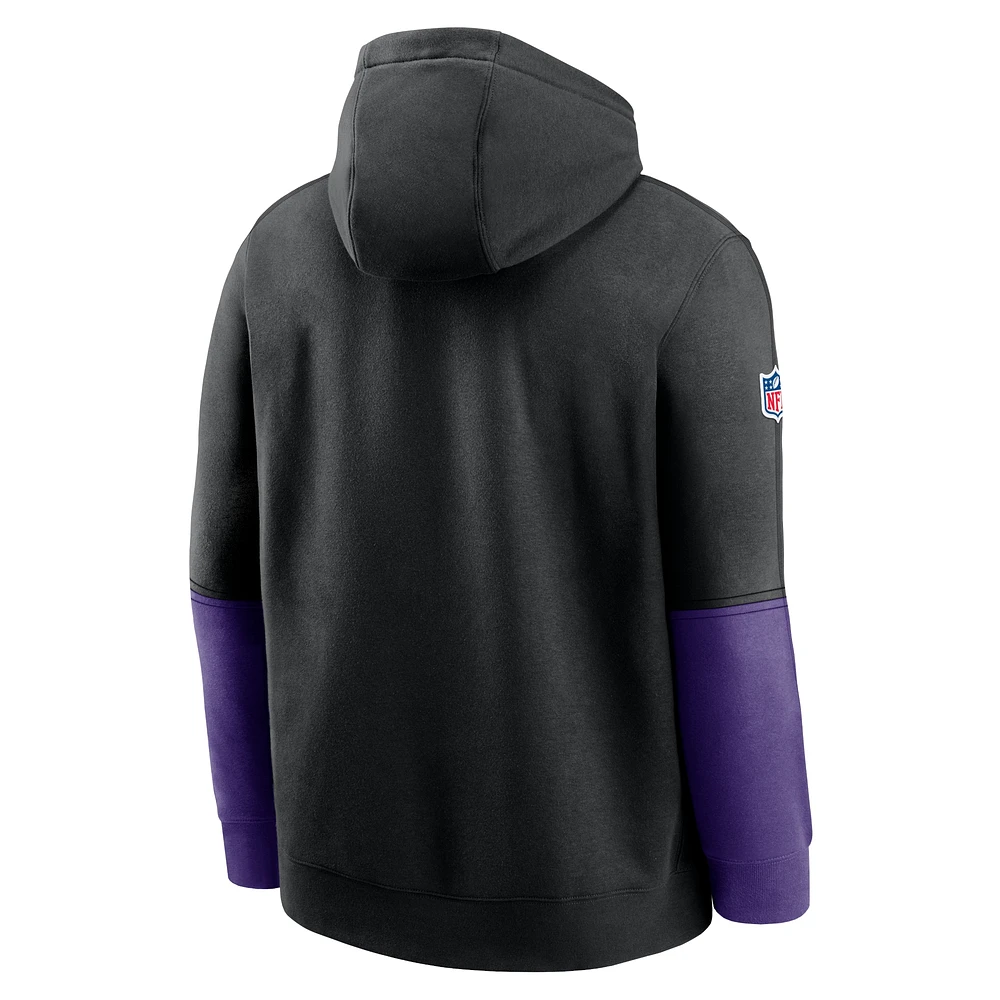 Men's Nike Minnesota Vikings 2024 Sideline Club Pullover Hoodie