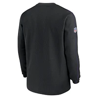 Men's Nike Black Minnesota Vikings 2024 Sideline Coaches Long Sleeve Top