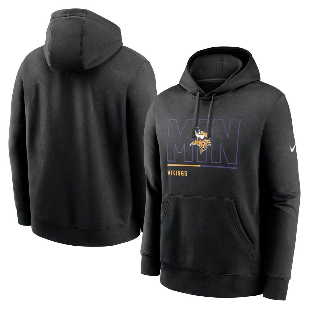 Nike Men's Nike Black Minnesota Vikings City Code Club Fleece Pullover  Hoodie