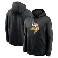 Sweat à capuche Nike noir avec logo du club Minnesota Vikings pour homme