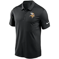 Men's Nike Black Minnesota Vikings Fan Gear Franchise Heat-Sealed Graphic Team Polo