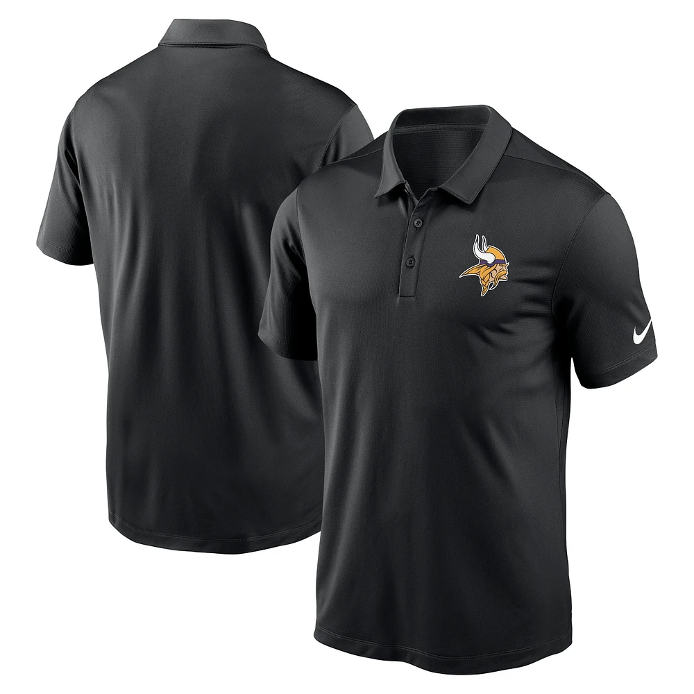 Polo de performance avec logo la franchise Minnesota Vikings Nike noir pour homme