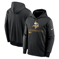 Sweat à capuche Nike Minnesota Vikings Performance pour homme, noir