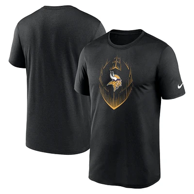 T-shirt Nike noir pour homme Minnesota Vikings Primetime Legend Icon Performance