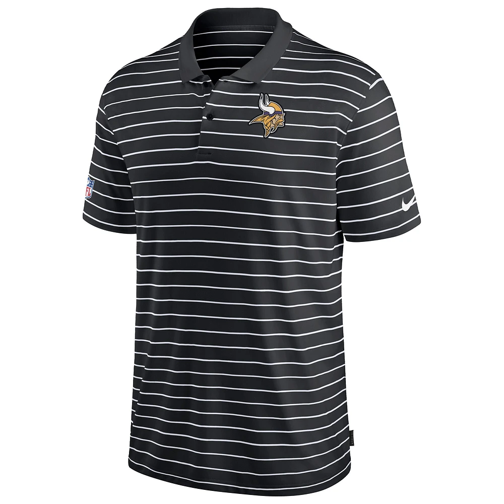 Men's Nike Black Minnesota Vikings Sideline Lock Up Victory Performance Polo
