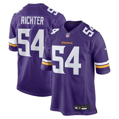 Men's Nike Bo Richter  Purple Minnesota Vikings Team Game Jersey