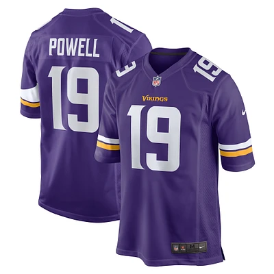 Maillot de match Nike Brandon Powell violet Minnesota Vikings pour hommes