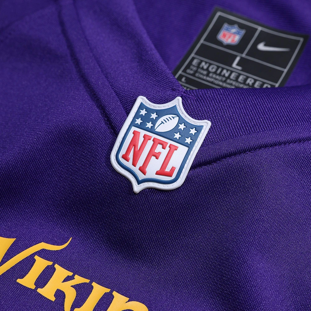 Maillot de match Nike Brian Asamoah II violet pour homme des Minnesota Vikings