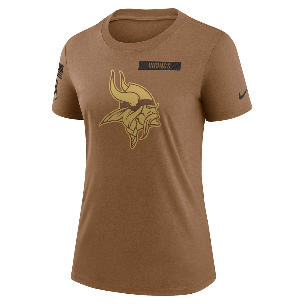 Men's Nike  Brown Minnesota Vikings Salute To Service Legend Performance T-Shirt