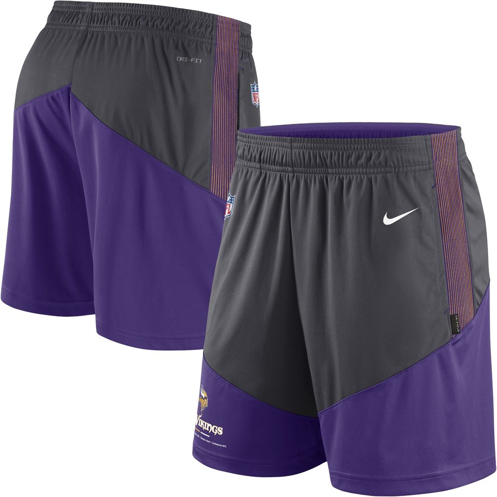 Men's Nike Charcoal/Purple Minnesota Vikings Primary Lockup Performance - Shorts