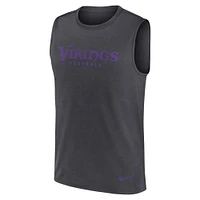 Men's Nike Charcoal Minnesota Vikings Primetime Legend Performance Muscle Tank Top