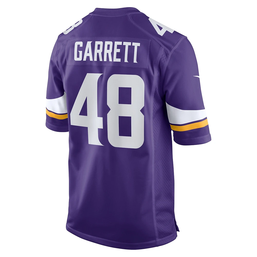 Maillot de joueur à domicile Nike Chris Garrett Minnesota Vikings pour homme pourpre