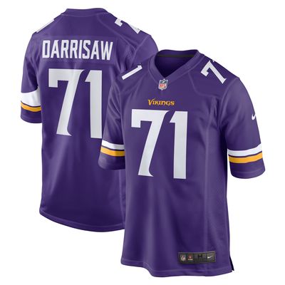 Men's Nike Christian Darrisaw Purple Minnesota Vikings Game Jersey