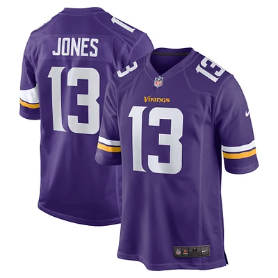 Maillot de match d'équipe violet Nike Daniel Jones des Minnesota Vikings pour homme