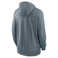 Sweat à capuche Nike gris Minnesota Vikings 2022/23 Sideline Pop Performance entièrement zippé pour homme