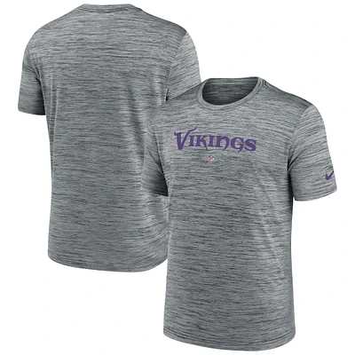T-shirt Nike Minnesota Vikings Velocity Performance pour homme, gris