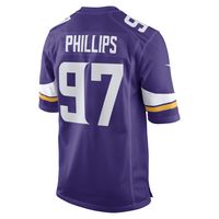 Men's Nike Harrison Phillips Purple Minnesota Vikings Game Player Jersey