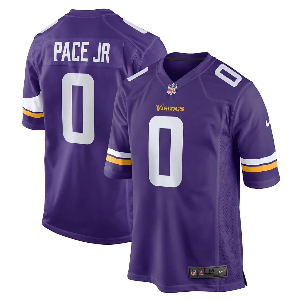 Maillot de match Nike Ivan Pace Jr violet pour homme des Minnesota Vikings