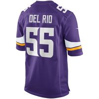 Men's Nike Jack Del Rio Purple Minnesota Vikings Game Retired Player Jersey