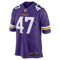 Men's Nike Jake McQuaide  Purple Minnesota Vikings Game Jersey