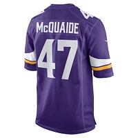 Men's Nike Jake McQuaide  Purple Minnesota Vikings Game Jersey