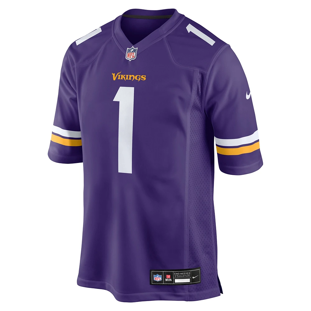 Men's Nike Jalen Nailor  Purple Minnesota Vikings Team Game Jersey