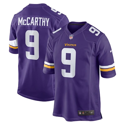 Maillot de jeu violet Nike J.J. McCarthy pour homme des Minnesota Vikings