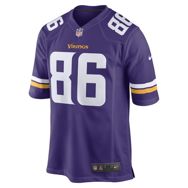 Maillot de joueur jeu Nike Johnny Mundt violet pour hommes des Vikings du Minnesota