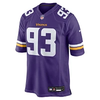 Maillot Nike Jonathan Allen violet pour homme des Vikings du Minnesota