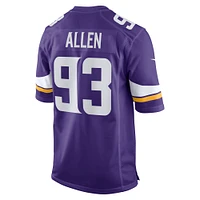 Maillot Nike Jonathan Allen violet pour homme des Vikings du Minnesota