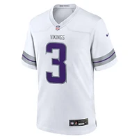 Maillot de joueur jeu alternatif Nike Jordan Addison pour hommes, blanc, Minnesota Vikings