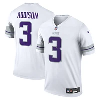 Haut Nike Jordan Addison pour homme, blanc, joueur de performance Alternate Legend des Minnesota Vikings