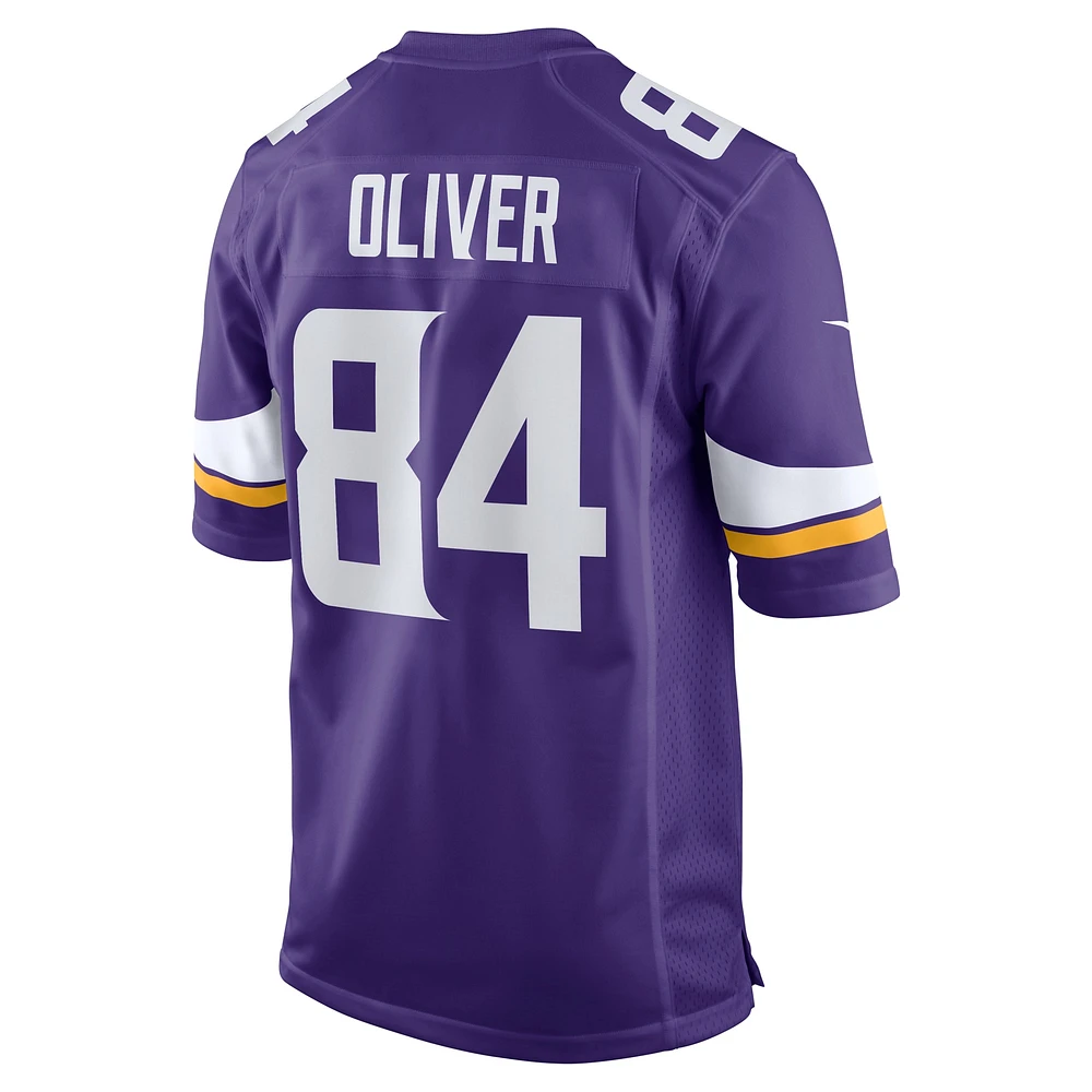 Maillot de joueur des Vikings du Minnesota Nike Josh Oliver pour homme pourpre