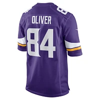 Men's Nike Josh Oliver Purple Minnesota Vikings Game Player Jersey