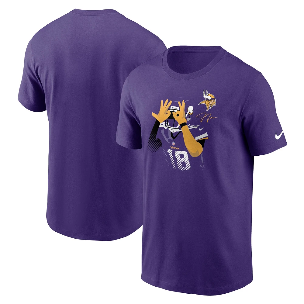 Men's Nike Justin Jefferson Purple Minnesota Vikings Player Graphic T-Shirt