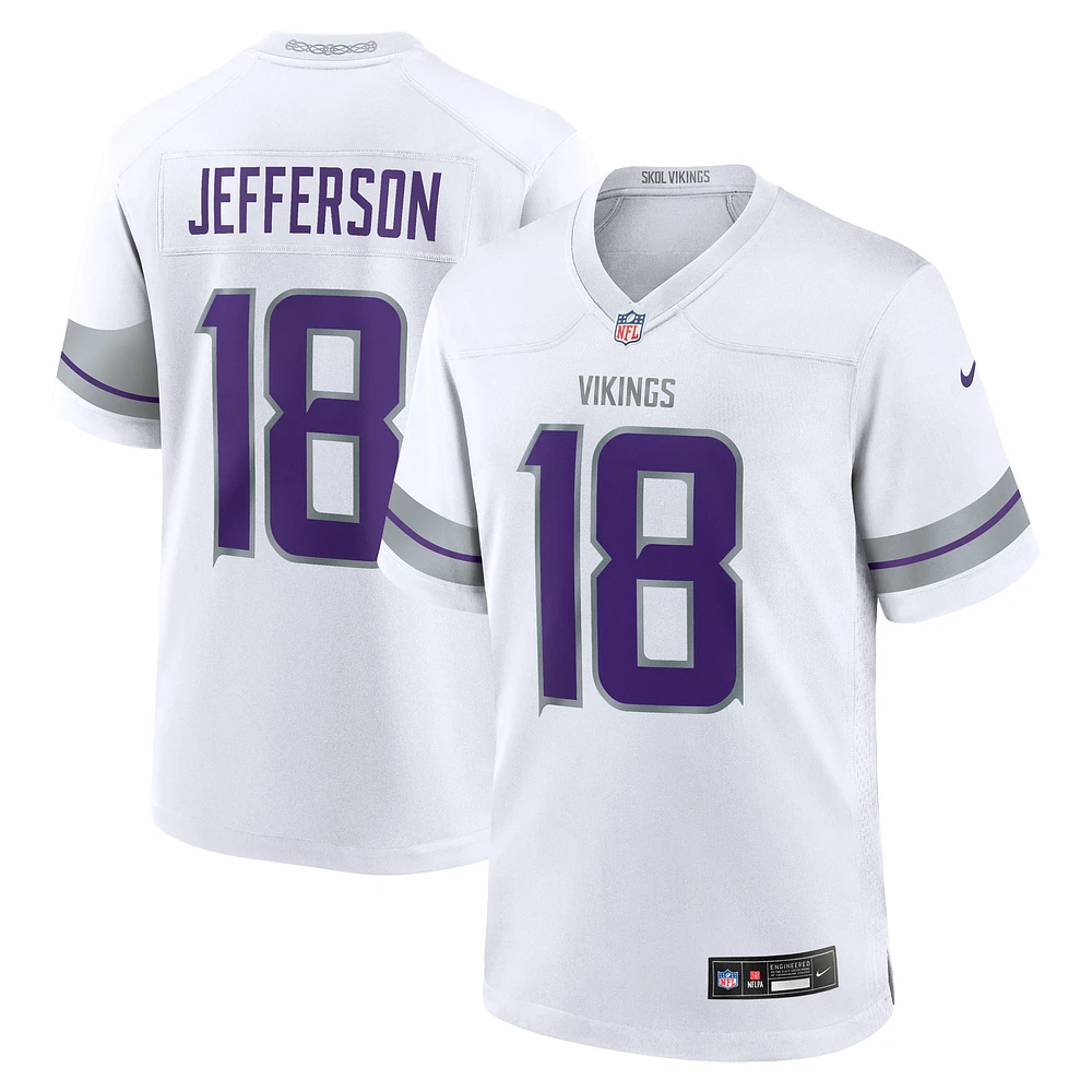 Maillot de joueur jeu alternatif des Minnesota Vikings Nike Justin Jefferson blanc pour hommes