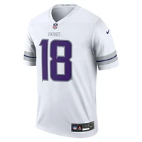 Maillot Nike Justin Jefferson blanc pour homme des Vikings du Minnesota, légende alternative
