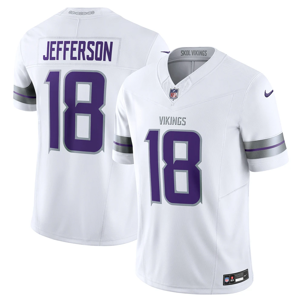 Nike Justin Jefferson Blanc Minnesota Vikings Alternate Vapor F.U.S.E. Maillot limité