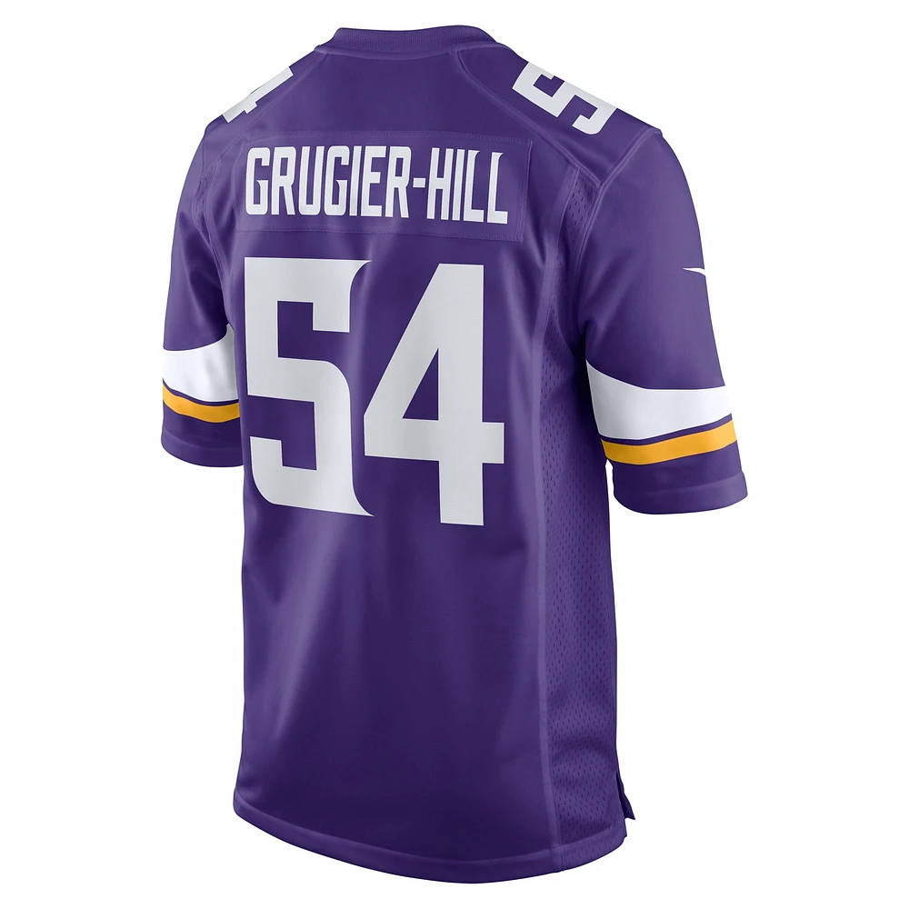 Men's Nike Kamu Grugier-Hill  Purple Minnesota Vikings Game Jersey