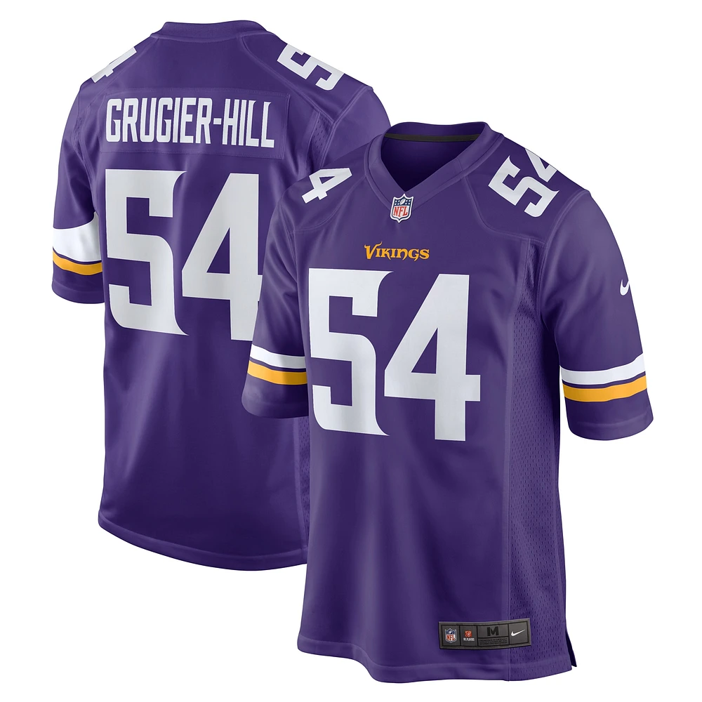Men's Nike Kamu Grugier-Hill Purple Minnesota Vikings Game Jersey