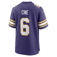 Maillot de match classique des Vikings du Minnesota Lewis Cine Nike pour homme pourpre