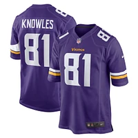 Maillot de match l'équipe Nike Malik Knowles pour homme des Vikings du Minnesota, violet