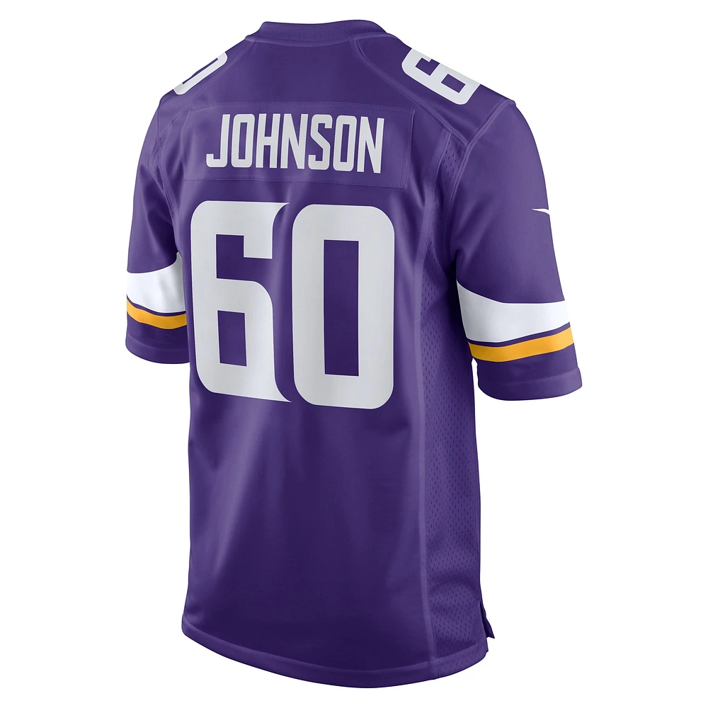 Men's Nike Marcellus Johnson  Purple Minnesota Vikings Team Game Jersey