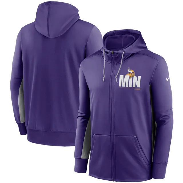 Minnesota Vikings Nike Women's Sideline Stack Performance Pullover Hoodie -  Purple