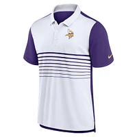 Polo de performance tendance Nike pour hommes, violet/blanc, Minnesota Vikings